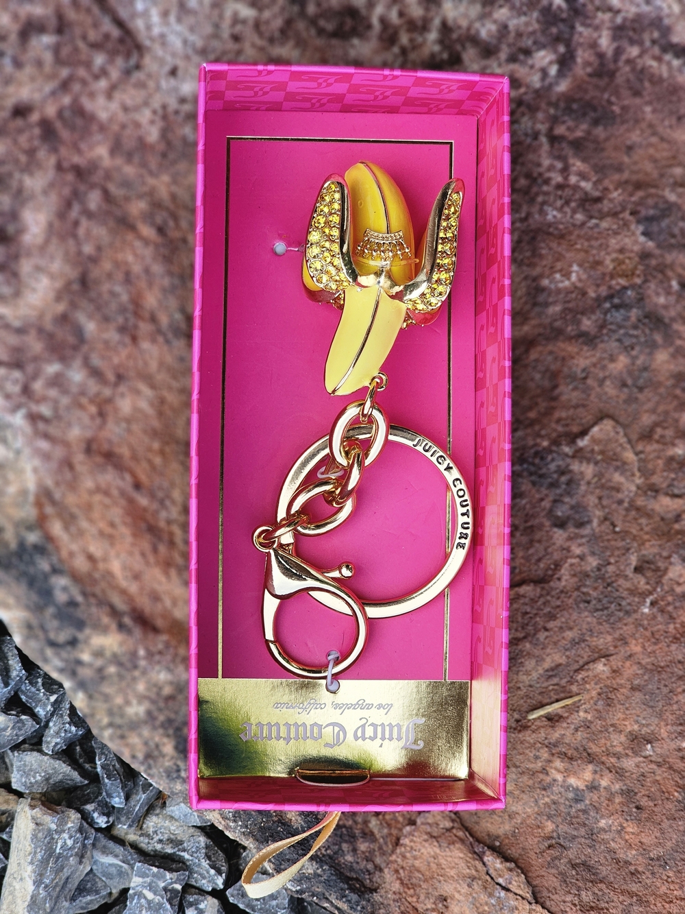 Juicy Couture Yellow Banana Charm Keychain - Picture 8 of 9